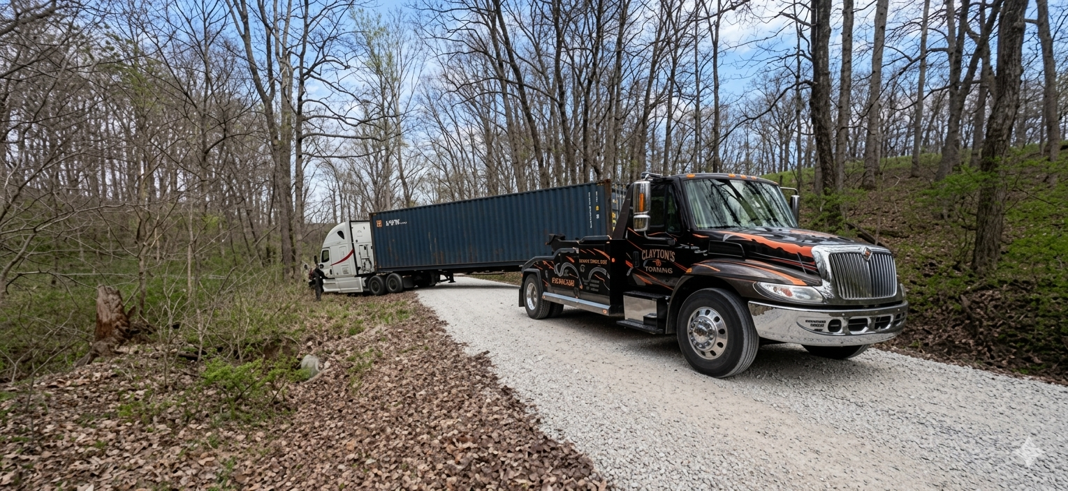 Clayton's Towing & Recovery truck
